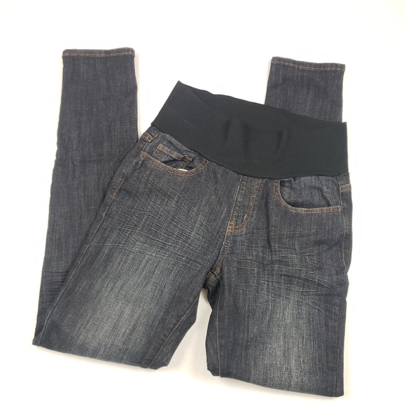 M Rena Like New Maternity Skinny Jeans Size Medium Dark Wash - Picture 2 of 9